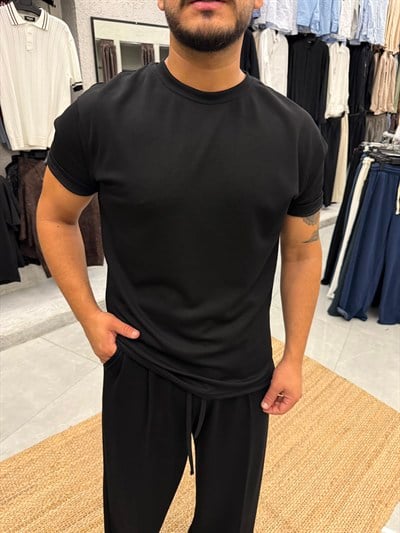 Siyah Nushi Oysh Kumaş T-shirt