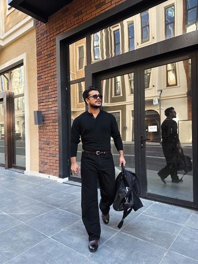 Süper Baggy Kot Pantolon Siyah