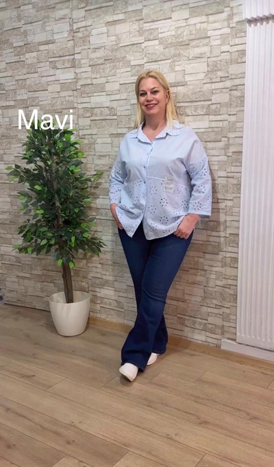1137 İTALYAN FİSTO POPLİN GÖMLEK-MAVİ