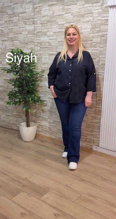 1137 İTALYAN FİSTO POPLİN GÖMLEK-SİYAH