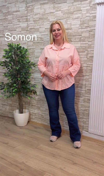 1137 İTALYAN FİSTO POPLİN GÖMLEK-SOMON
