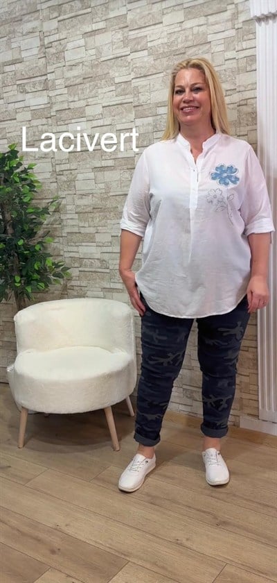 1148 İTALYAN KAMUFLAJ PANTOLON-LACİVERT