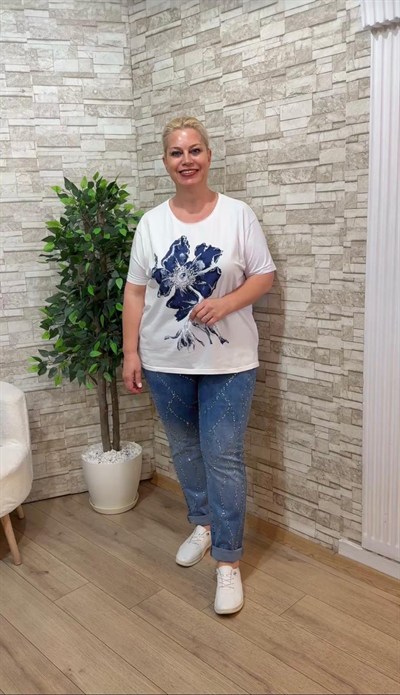1181 DÜZENLİ TAŞ KOT PANTOLON-MAVİ