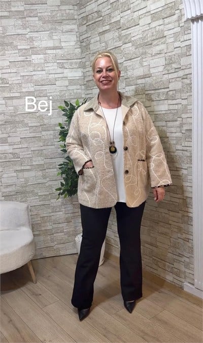 1250 İTALYAN KEÇE CEKET-BEJ