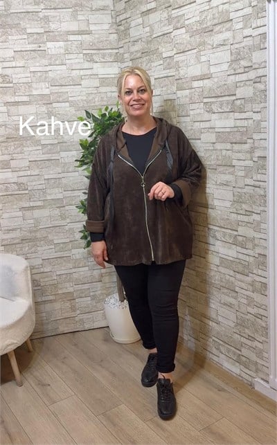 1258 İTALYAN SALAŞ KADİFE CEKET-KAHVERENGİ