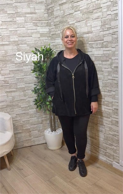 1258 İTALYAN SALAŞ KADİFE CEKET-SİYAH