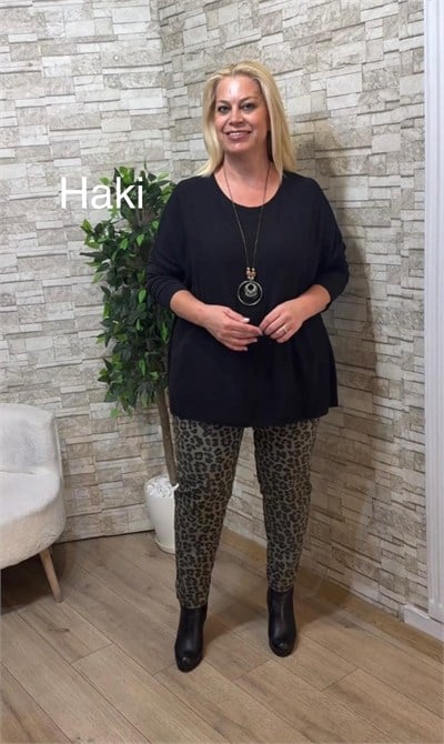 1263 İTALYAN LEOPAR JOGGER PANTOLON-HAKİ