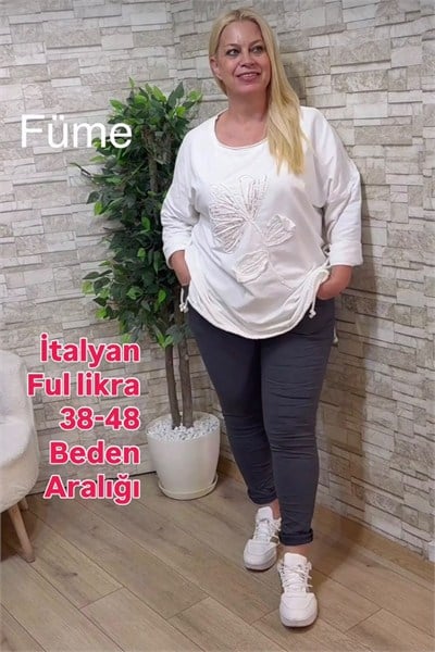 1278 İTALYAN LİKRALI PANTOLON-FÜME