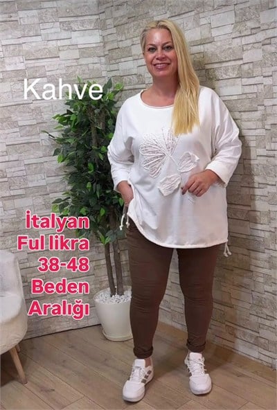 1278 İTALYAN LİKRALI PANTOLON-KAHVERENGİ