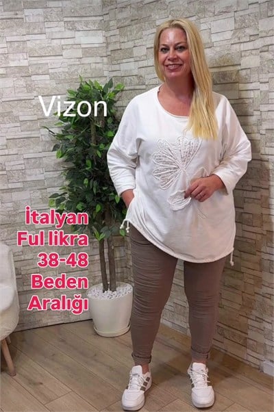 1278 İTALYAN LİKRALI PANTOLON-VİZON
