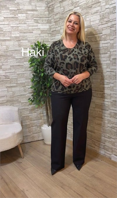 1290 İTALYAN LEOPARLI İNCE TRİKO-HAKİ