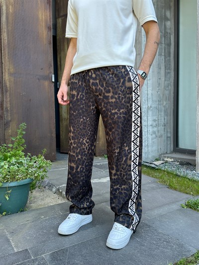 2M KOYU LEOPAR BAGGY PANTOLON