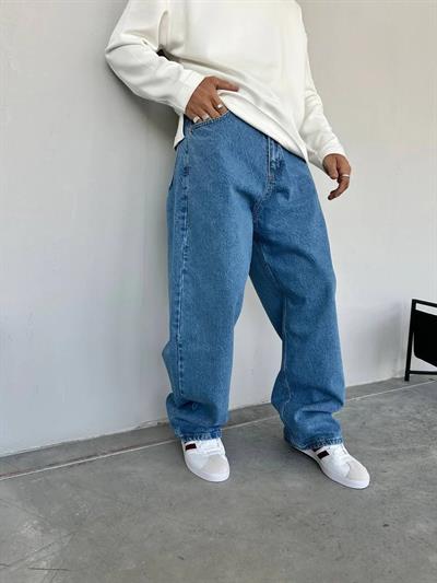 Baggy Kalıp Koyu Kot Pantolon