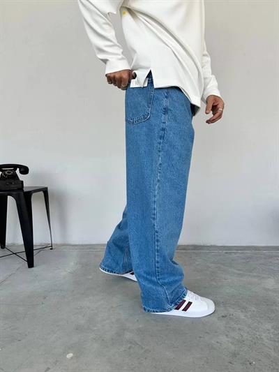 Baggy Kalıp Koyu Kot Pantolon