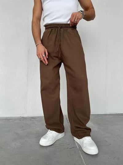 Kahve Gabardin Baggy Pantolon