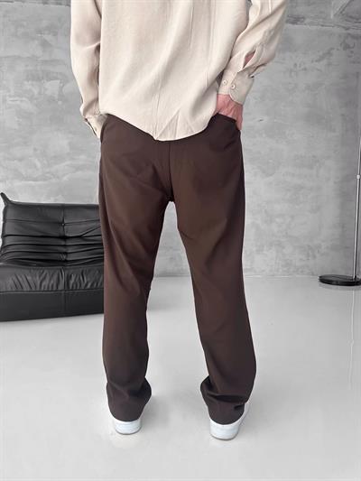 Kahvee Baggy Kumaş Pantolon