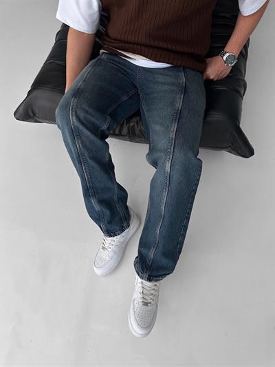 Kot Orta Şerit Baggy Pantolon