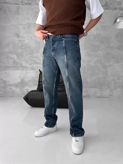 Kot Orta Şerit Baggy Pantolon