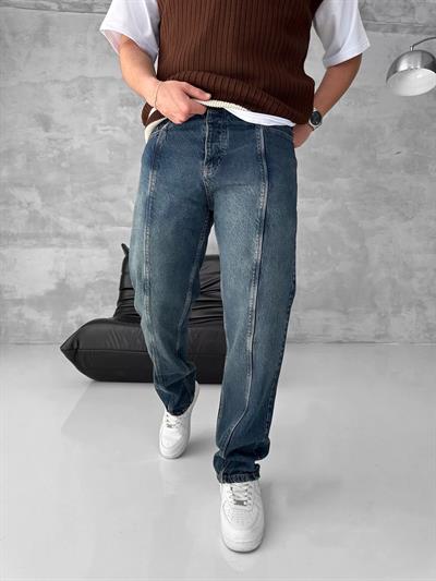 Kot Orta Şerit Baggy Pantolon