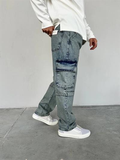 Kott Şerit Kargo Cep Baggy Pantolon