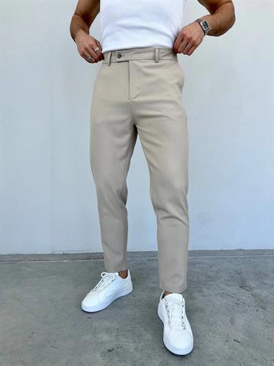 Krem Kumaş Pantolon