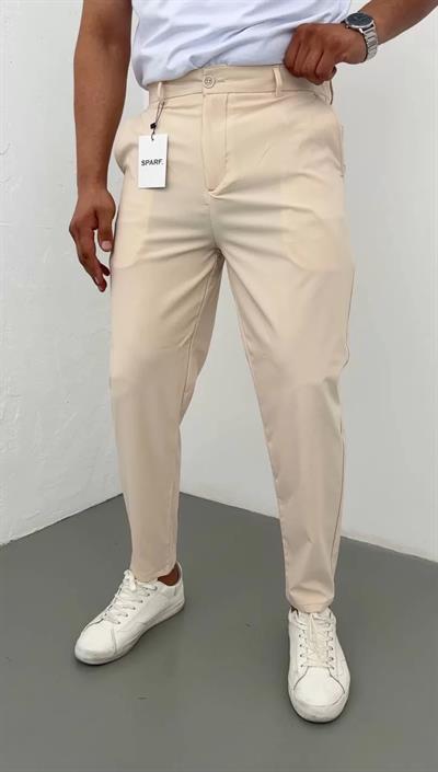Krem Kumaş Pantolonn
