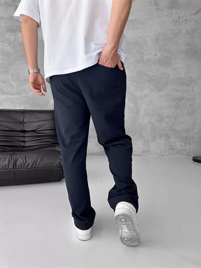 Lacivert Baggy Kumaş Pantolon