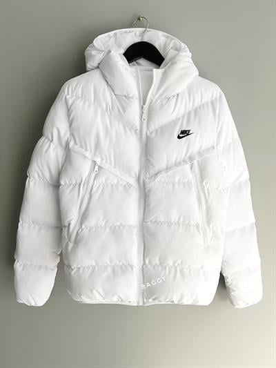 Nk Kapüşonlu Mont Beyaz