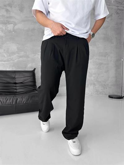 Siyahh Baggy Kumaş Pantolon