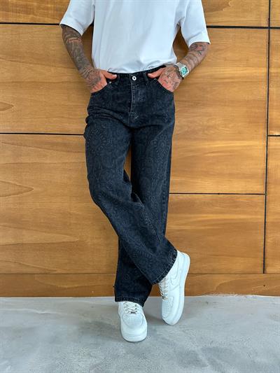 Antrasit Desenli Baggy Pantolon