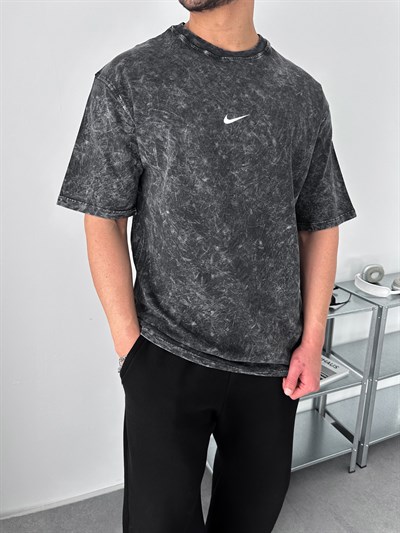 ANTRASİT YIKAMA FLEX LOGO NİKE TSHİRT