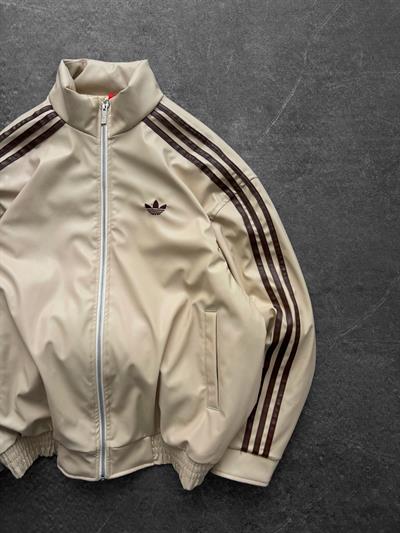 Bej Adidas Deri Ceket