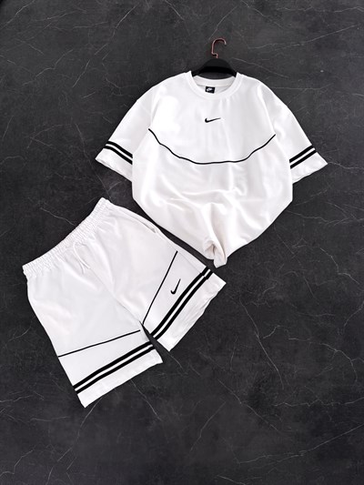 BEYAZ ARABİYE ŞORTLU TAKIM