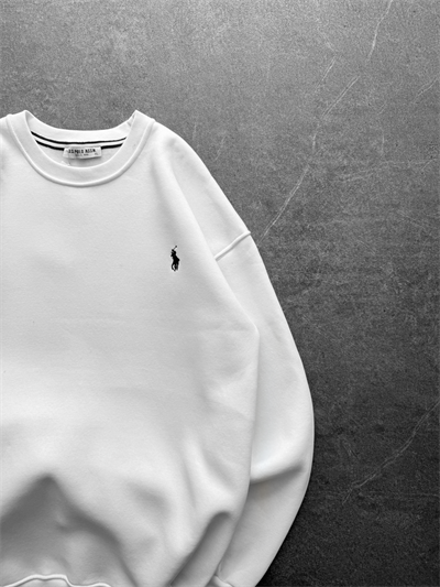 BEYAZ BASİC POLO SWEAT