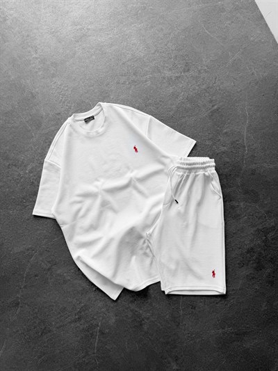BEYAZ BİSİKLET POLO TAKIM