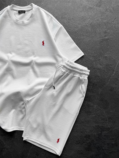 BEYAZ BİSİKLET POLO TAKIM