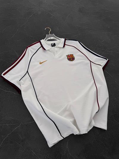 BEYAZ ÇİFT BİYE BARÇA TSHİRT