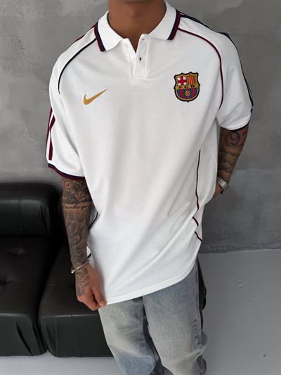 BEYAZ ÇİFT BİYE BARÇA TSHİRT