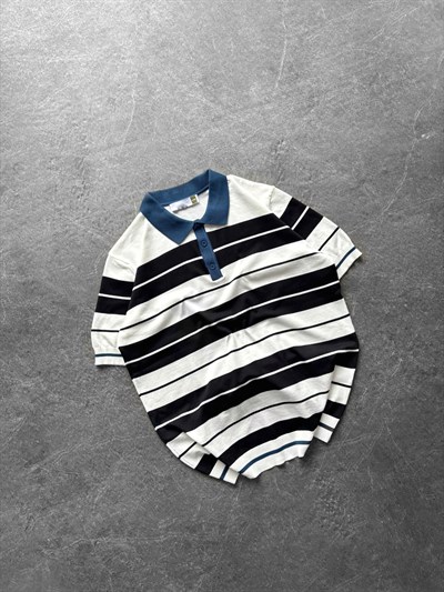 BEYAZ ÇİZGİLİ VNC TRİKO TSHİRT