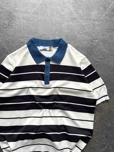 BEYAZ ÇİZGİLİ VNC TRİKO TSHİRT