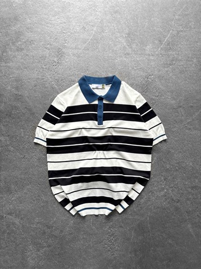 BEYAZ ÇİZGİLİ VNC TRİKO TSHİRT