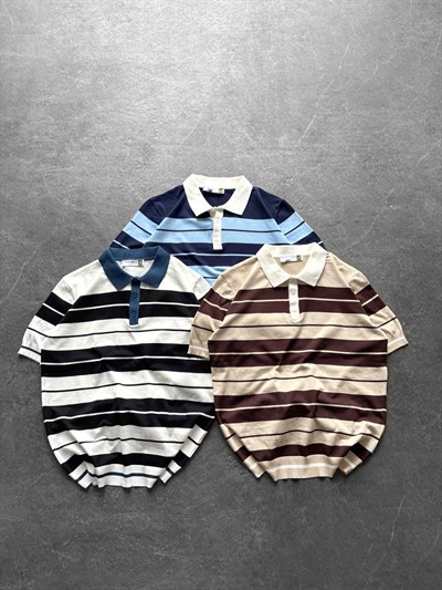 BEYAZ ÇİZGİLİ VNC TRİKO TSHİRT