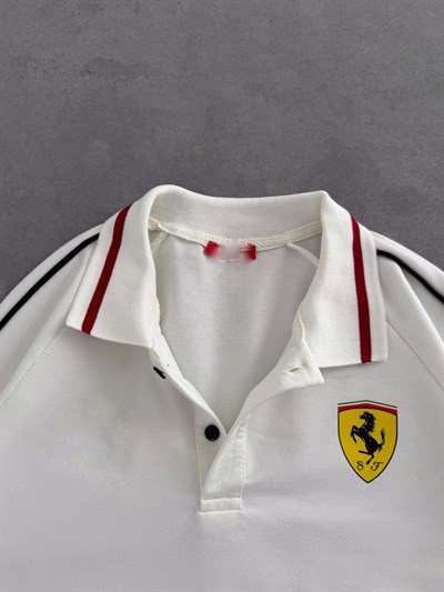 BEYAZ GARNİ FERRARİ TSHİRT