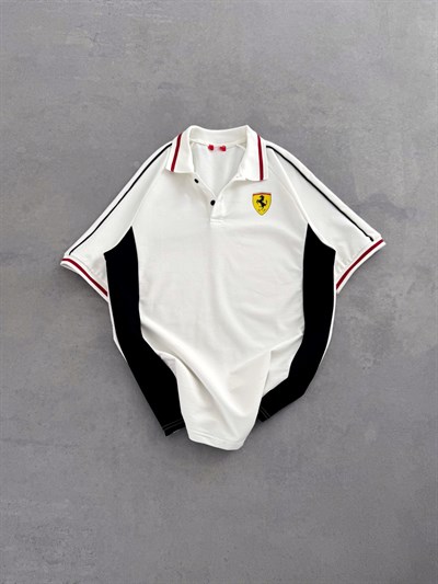 BEYAZ GARNİ FERRARİ TSHİRT