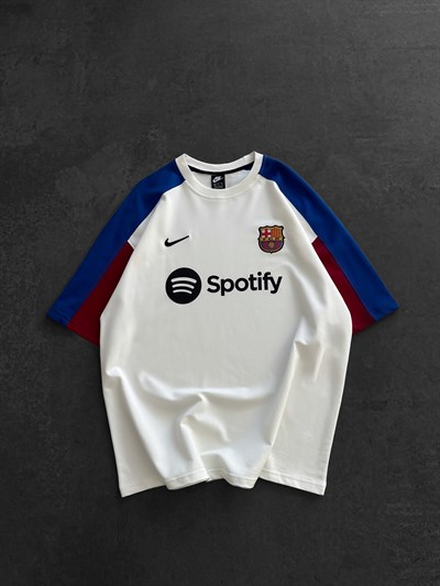 BEYAZ GARNİ SPOTİ BARÇA TSHİRT