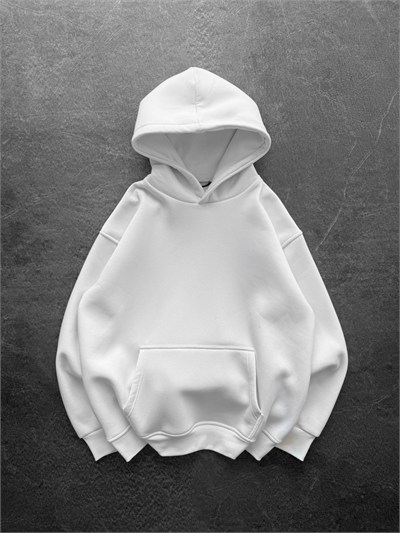 BEYAZ SIRT NAKIŞ SUPREME SWEAT