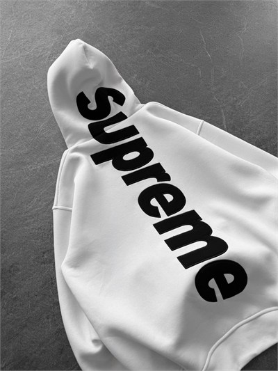 BEYAZ SIRT NAKIŞ SUPREME SWEAT