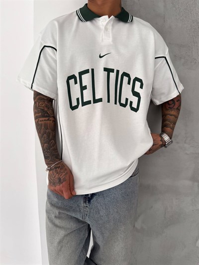 BEYAZ YAKALII CELTİC TSHİRT