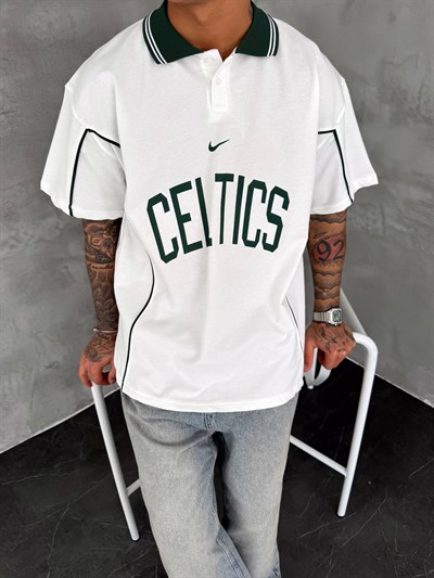 BEYAZ YAKALII CELTİC TSHİRT