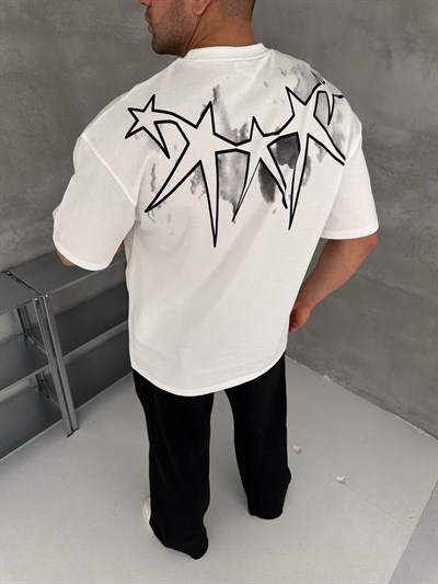 BEYAZ YILDIZ TAŞLI TSHİRT